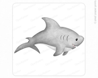 Cute Shark Clip Art Etsy Cute Shark Clip Art Etsy