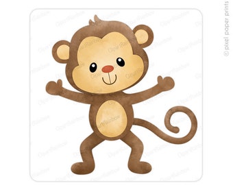 Monkey Clipart Etsy