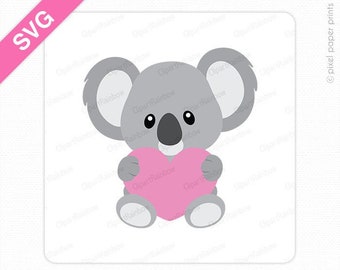 Koala With Heart With Photos Etsy