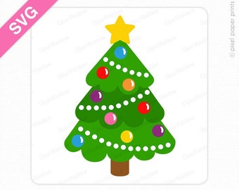 Christmas Tree SVG - Christmas clip art - SVG - Cut Files - PNG File - Digital - Vector file - Christmas cut files