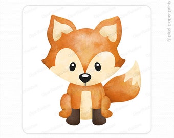 Download Baby Fox Clipart Etsy