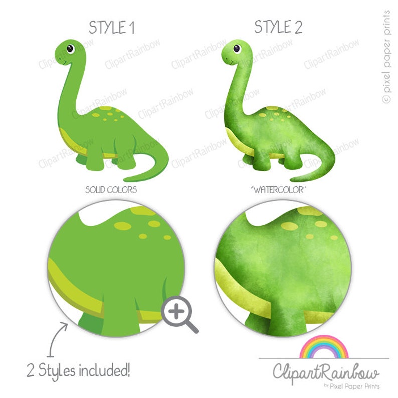 Clip art Sublimation design Digital File Watercolor Dinosaur Brachiosaurus Dino Clipart