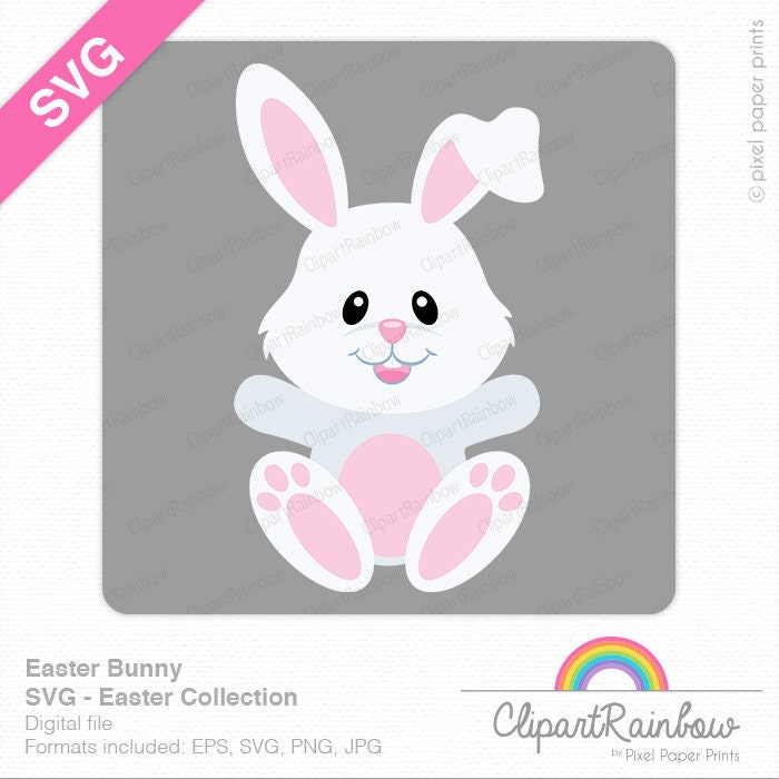 Easter Bunny SVG Easter Bunny Clip Art Svg-cut Files PNG - Etsy