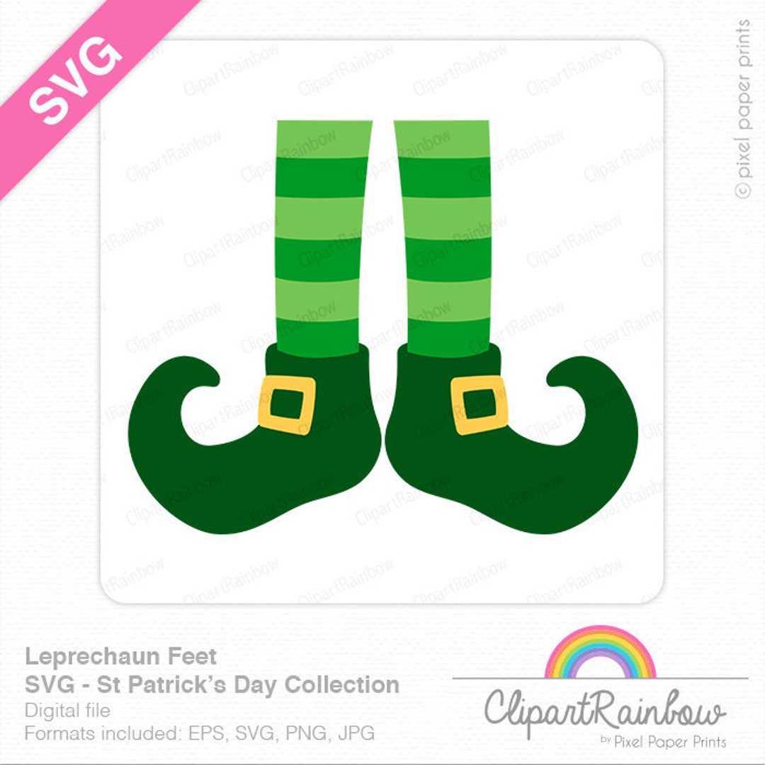 Leprechaun Feet St Patrick's Day Clipart Cut Files PNG Files Digital Leprechaun Feet St Patrick's Day Clipart Cut Files PNG Files Digital
