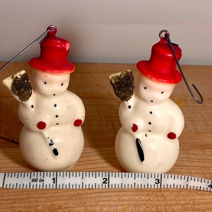 Vintage Christmas Snowman Ornaments in Wax - Etsy