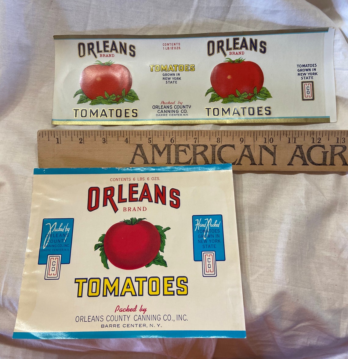 Vintage ORLEANS newold canned tomato labels. Etsy