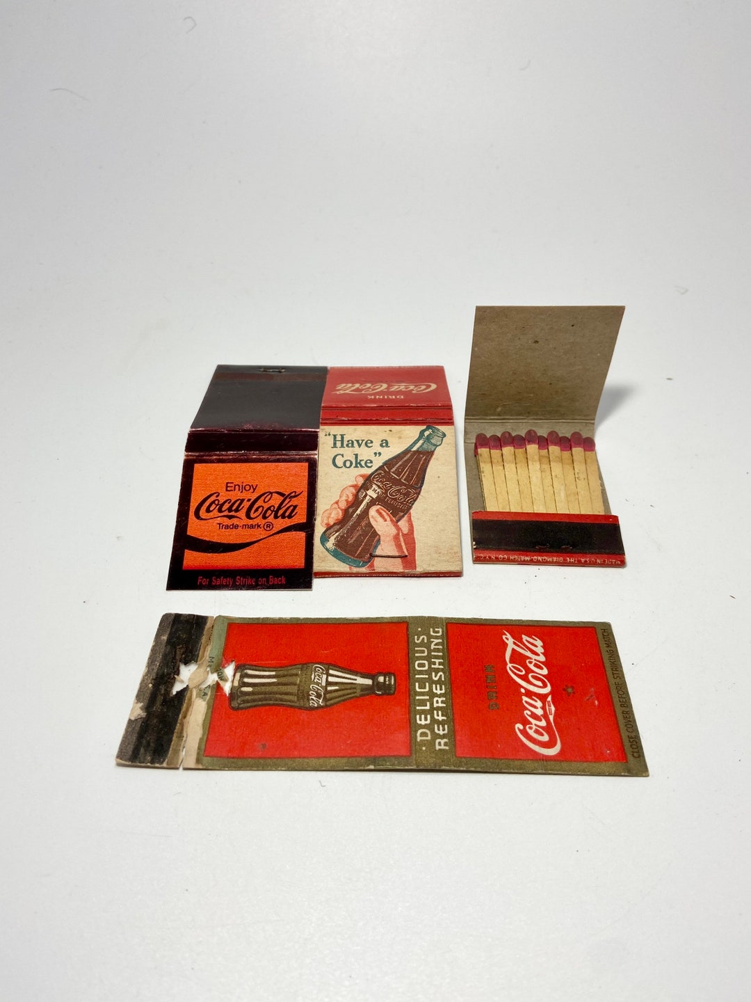 Vintage Match Books,matchbook Collector,coke Collector,soda Collector
