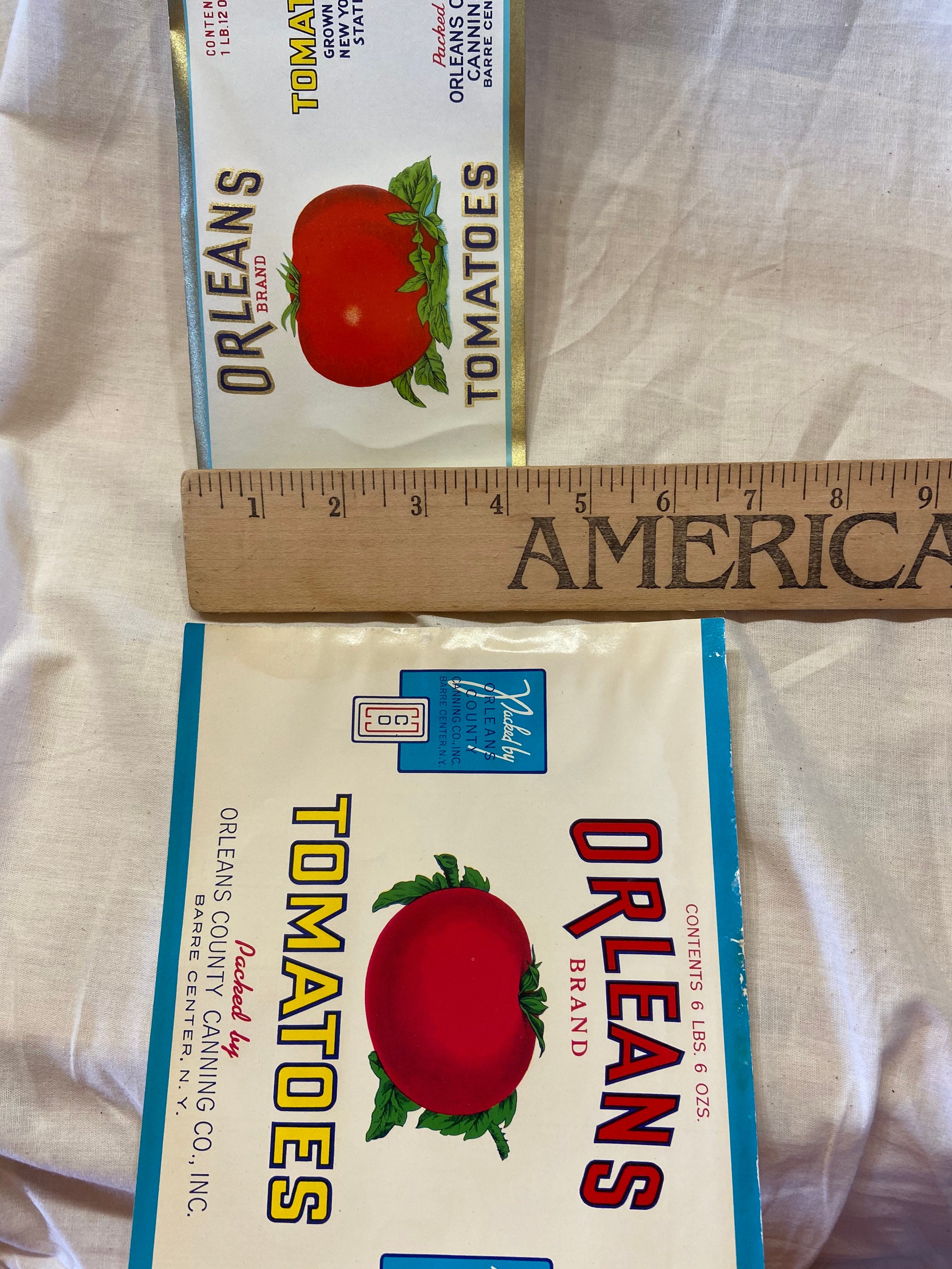 Vintage ORLEANS newold canned tomato labels. Etsy