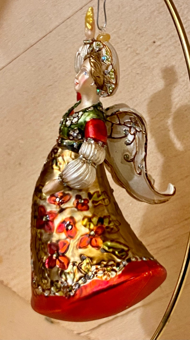 Vintage Hand-painted Mercury Glass Princess Ornament - Etsy