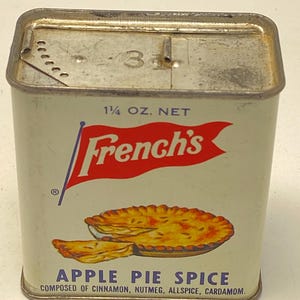 French’s Unopened Apple Pie Spice Tin,Vintage Spice tin,Apple collectors,Spice tin,Pie Spice tin