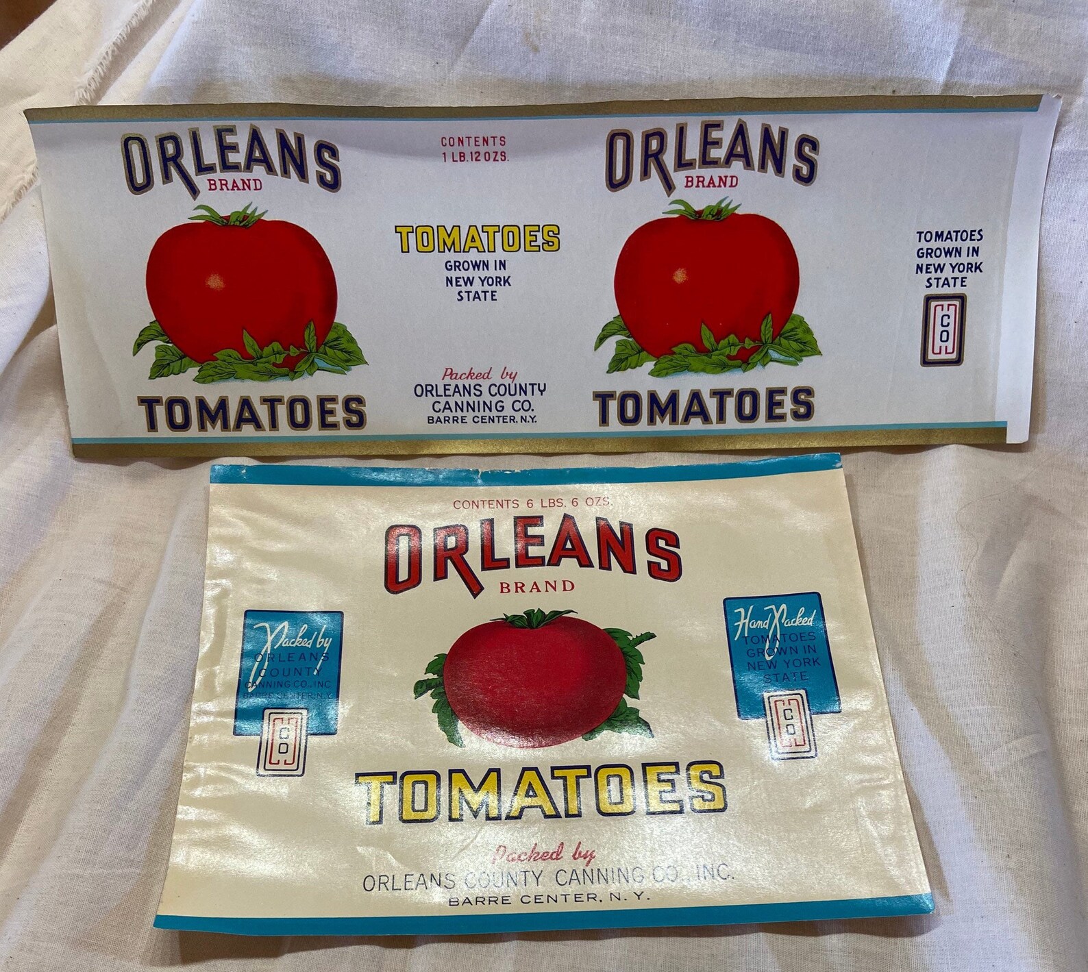 Vintage ORLEANS newold canned tomato labels. Etsy