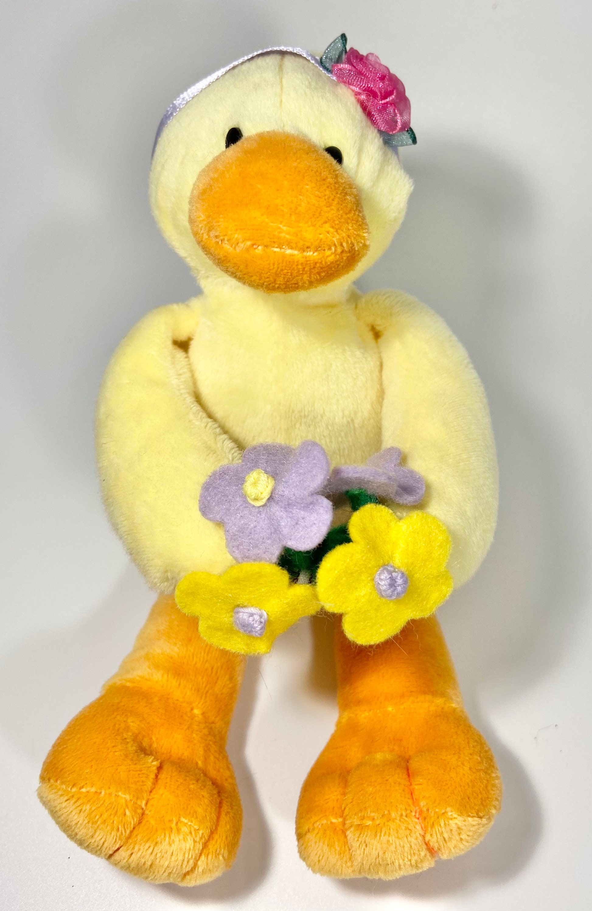 GUND heads and tales little duck with bouquet and headband Etsy