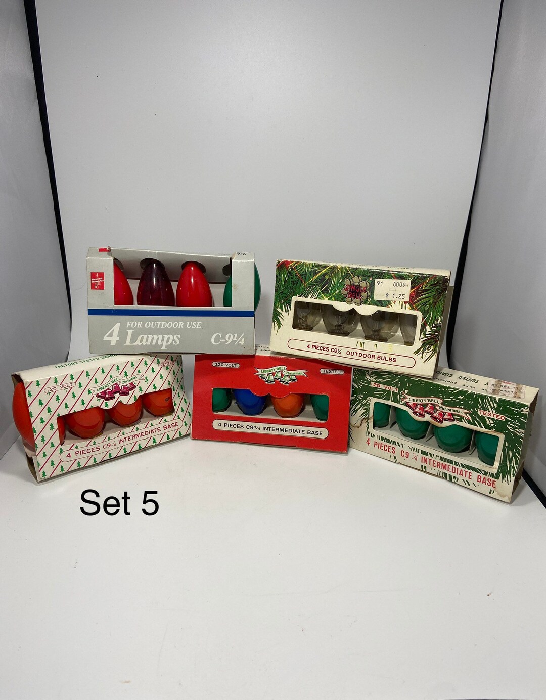 Vintage Christmas,glass Light Bulbs,original Boxes,christmas Decor