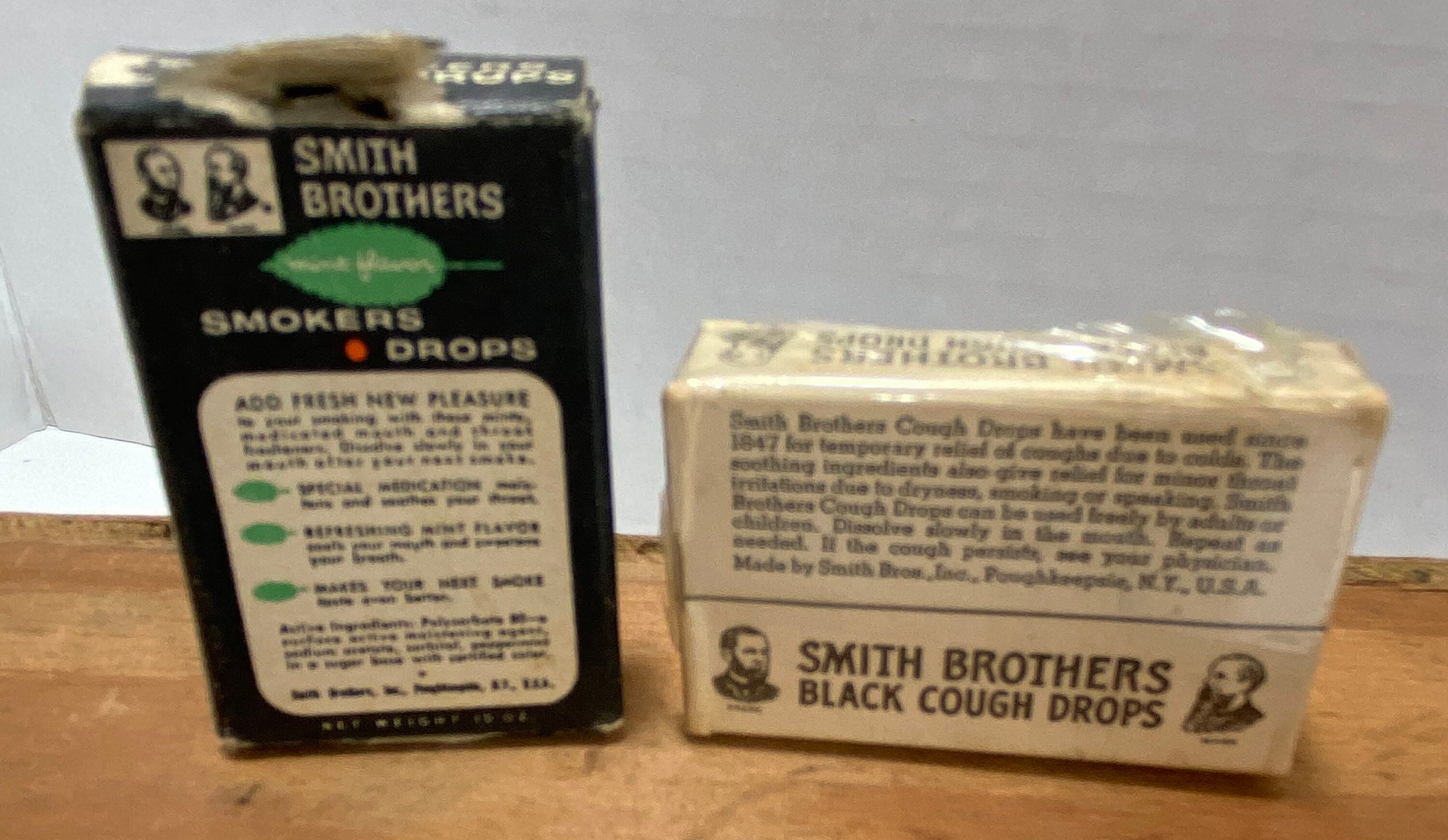 Vtg Smith Brothers black cough drops smokers drops boxes FREE Etsy