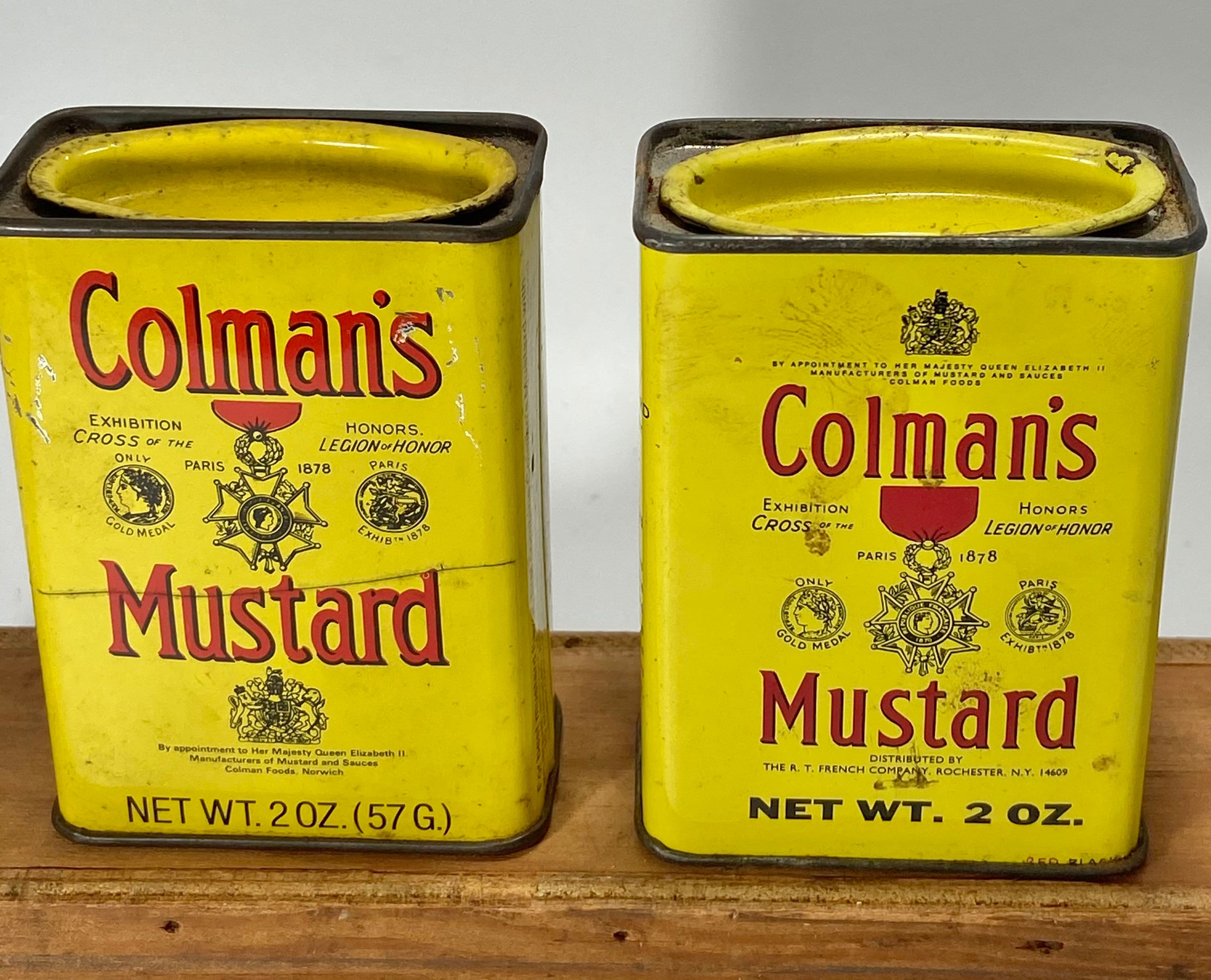 Vintage pair of Colmans Mustard tins collector spice tins Etsy
