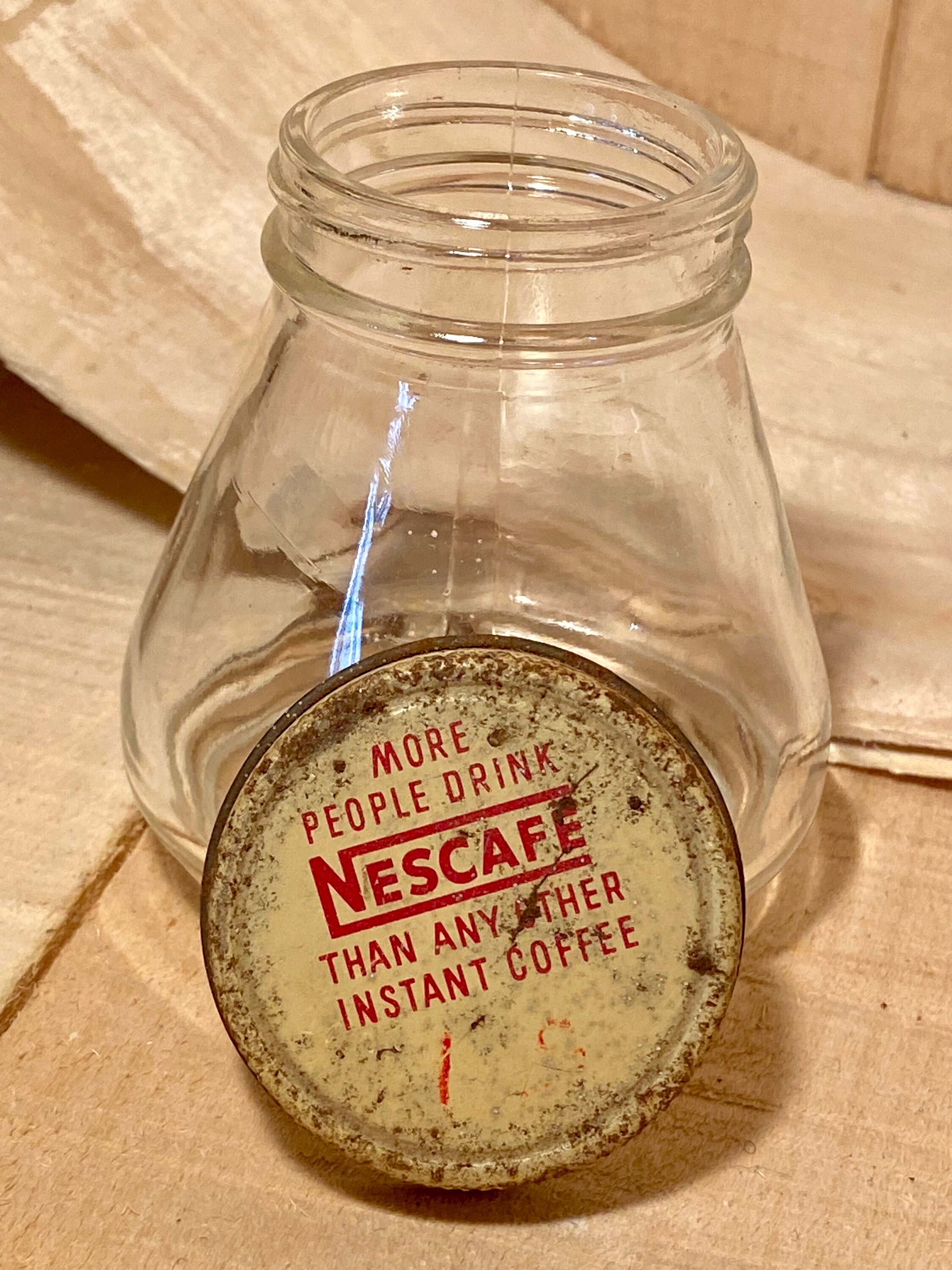 NesCafe instant coffee glass containers make perfect table vase