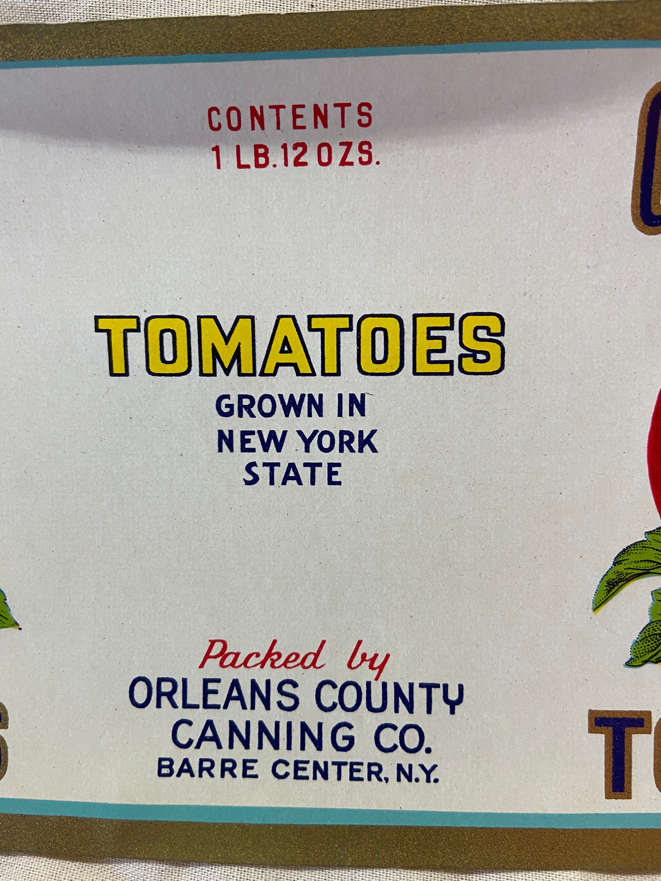 Vintage ORLEANS newold canned tomato labels. Etsy