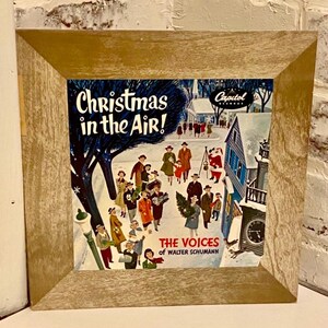 Walter Schumann,Christmas in the Air,33 1/3 unbreakable record album,vintage Christmas,Capitol Records,Christmas  graphic,1950s records