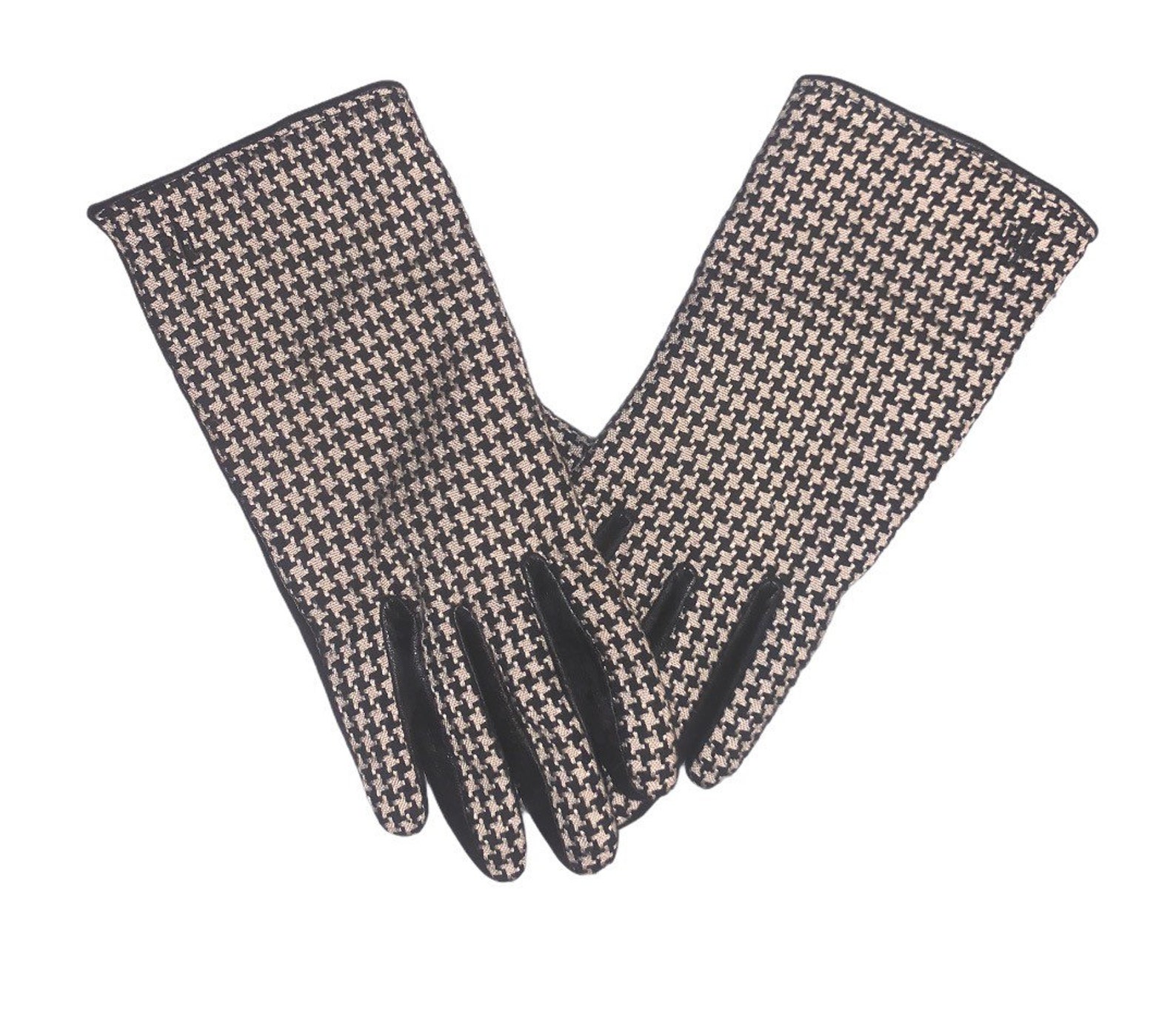 Ralph Lauren houndstooth gloves Etsy