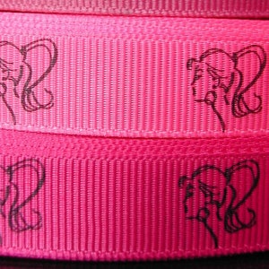 Designer Grosgrain Ribbon Barbie Silhouette 5/8&quot; wide