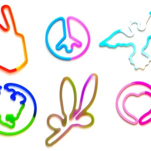 24 pcs in a pack Silly bands silicone tie-dye elastic for bracelet earrings party favors - Peace Earth pigeon Olive branch