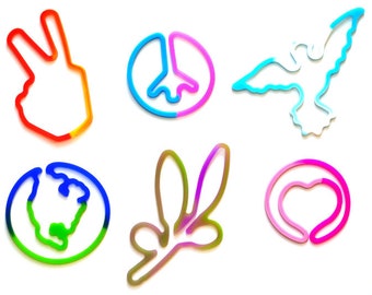 Pulseras de silicona con efecto tie-dye "Paz en la Tierra" (24 unidades)