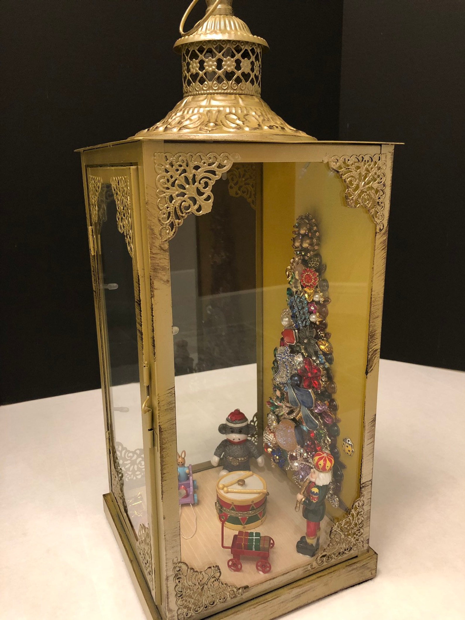 Christmas in a Lantern | Etsy