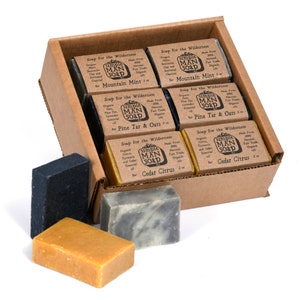 Men&#39;s Bar Soap, Pine Tar and Oats, Cedar Citrus, Mountain Mint All Natural Handmade Bath Soap w/ Organic Fair Trade Ingredients by SimpleMan