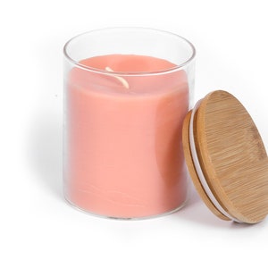 Pure Beeswax Aromatherapy Jar Candle with Pure Essential Oils - USA Bees Wax in Glass Container with Bamboo Lid from BeeTheLight Citrus - Energy
