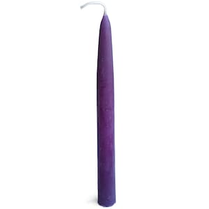 100% Pure Beeswax Advent Taper Candles 50 Hour Burn Time Each Christmas Candles with Delicate Honey Scent 3 Purple, 1 Pink, 1 White image 2