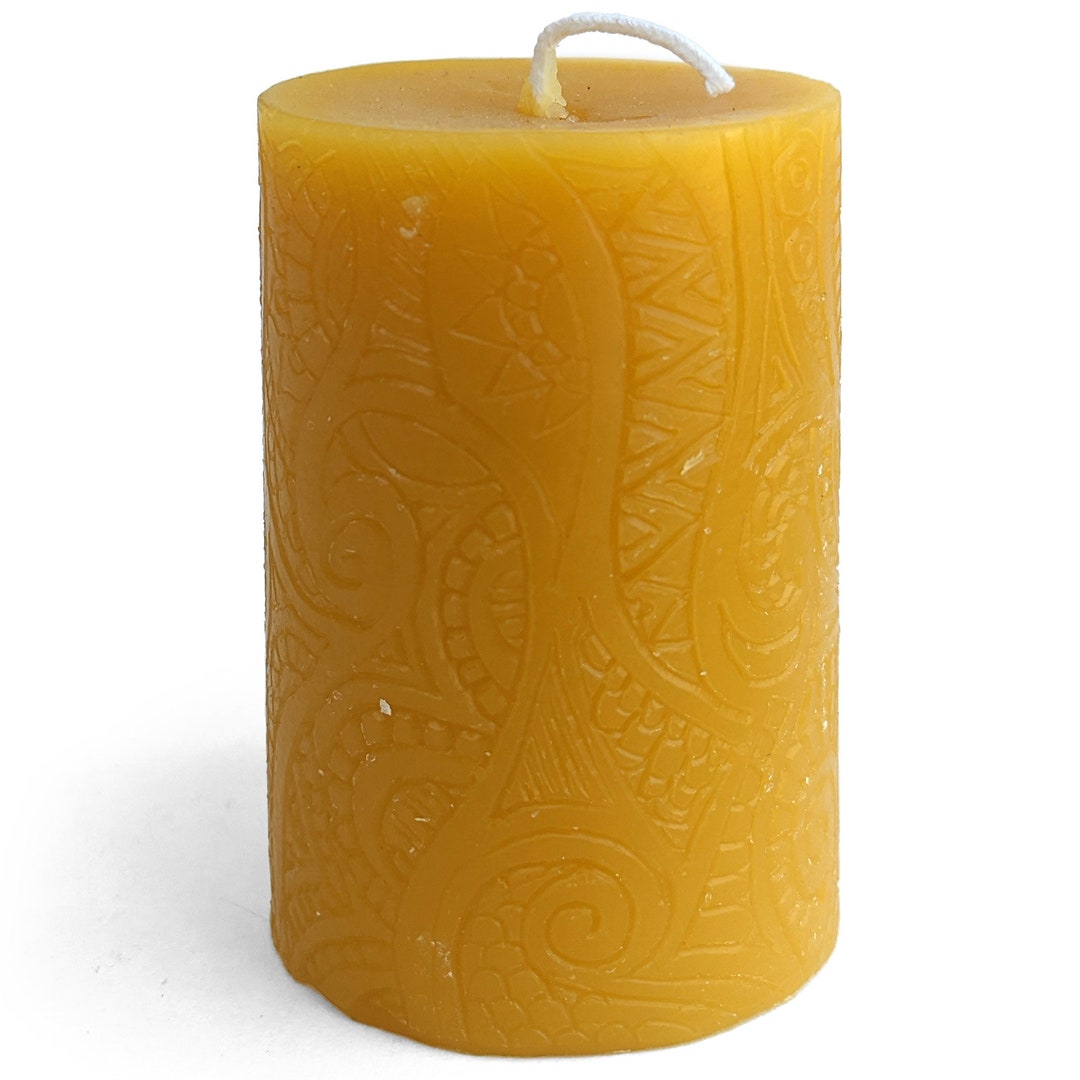 100 Pure Beeswax Pillar Candle 24 Hours Burn Time All Natural