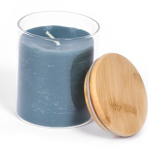 Pure Beeswax Aromatherapy Jar Candle with Pure Essential Oils - USA Bees Wax in Glass Container with Bamboo Lid from BeeTheLight Rosemary Lemongrass