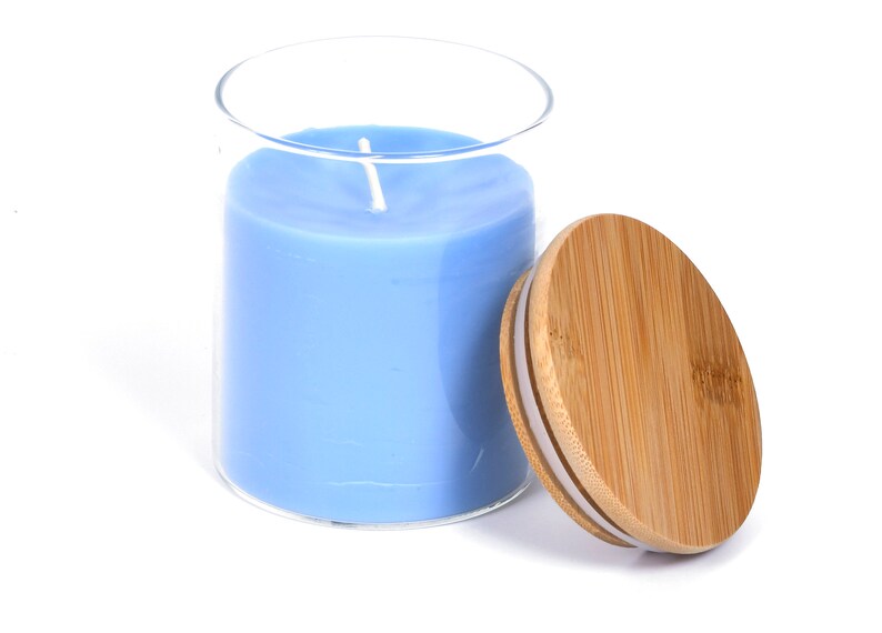 Pure Beeswax Aromatherapy Jar Candle with Pure Essential Oils - USA Bees Wax in Glass Container with Bamboo Lid from BeeTheLight Cedar Sage