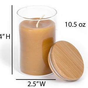 Pure Beeswax Aromatherapy Jar Candle with Pure Essential Oils - USA Bees Wax in Glass Container with Bamboo Lid from BeeTheLight image 3