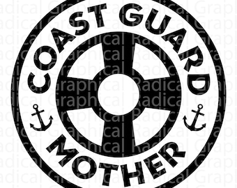 FAMILY Coast Guard Mom Badge | SVG PNG File | Instant Digital Download for Cricut or Silhouette