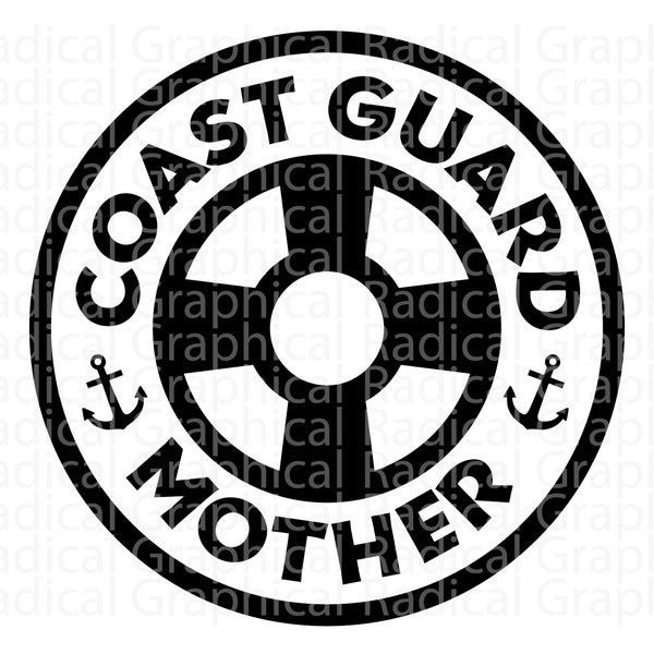 FAMILY Coast Guard Mom Badge | SVG PNG File | Instant Digital Download for Cricut or Silhouette