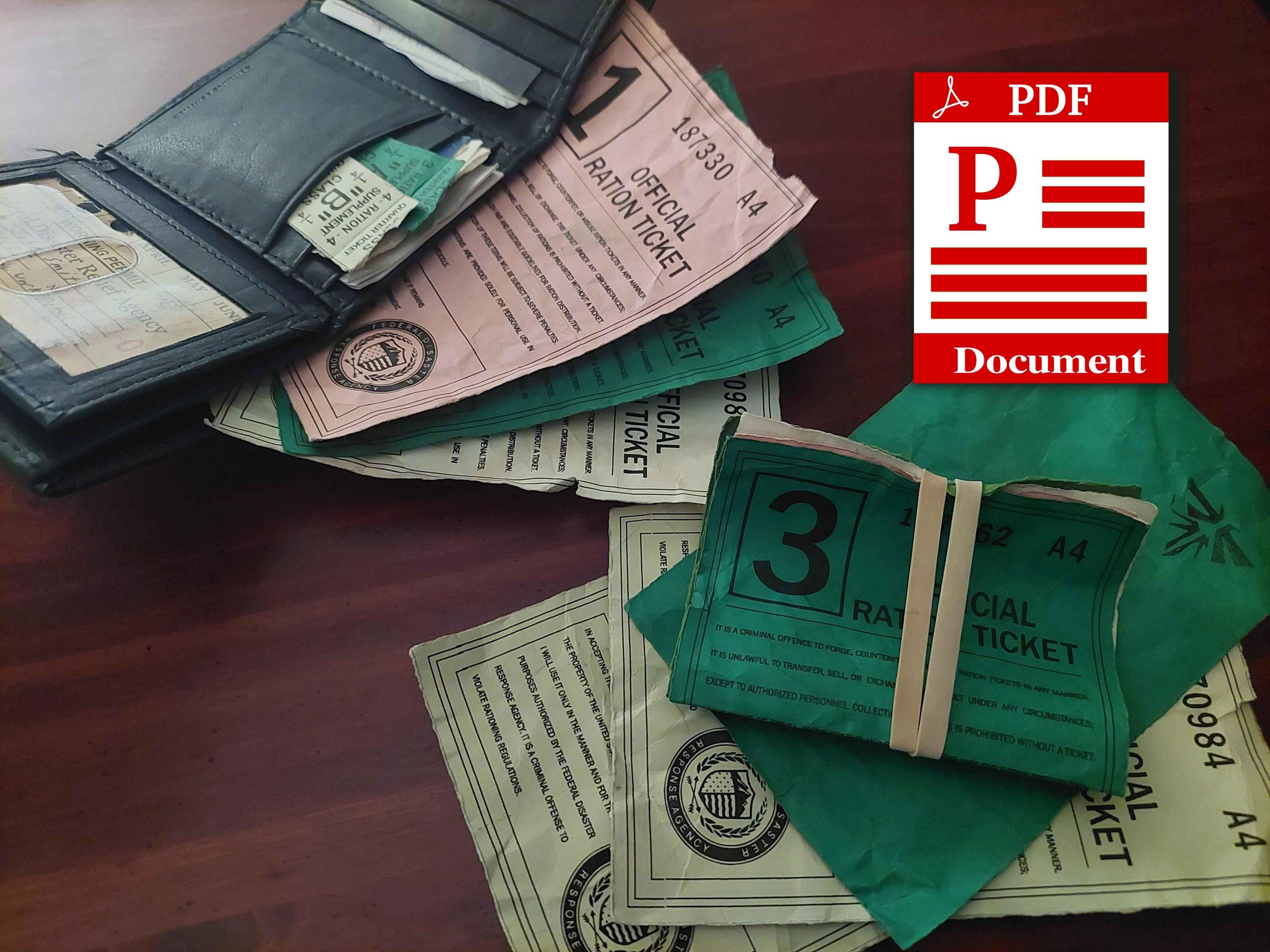 Last of Us Ration Cards - Etsy