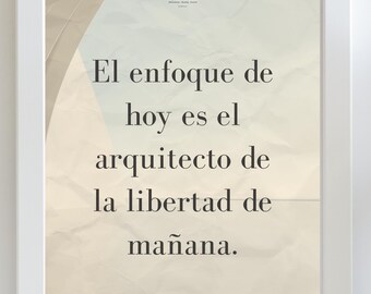 Fraza „Skupienie i wolność”, architekt życia, grafika ścienna do druku, dekret dyscypliny, motywujący wystrój biura, sukces i obfitość