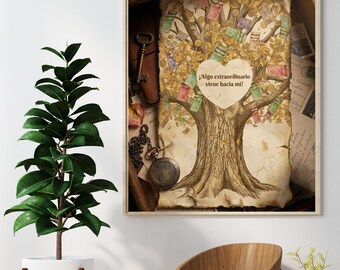 Digital Print of Abundance "Something Extraordinary Is Coming My Way", Money Tree, Prosperity Decree, Digital Art for Printing or Background