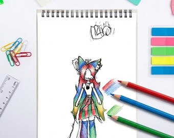 Zestaw 10 estetycznych kolorowanek dla dziewczynek | Cyfrowa książka Cataliny | Kreatywne zajęcia dla dziewczynek | Arkusze PDF do druku