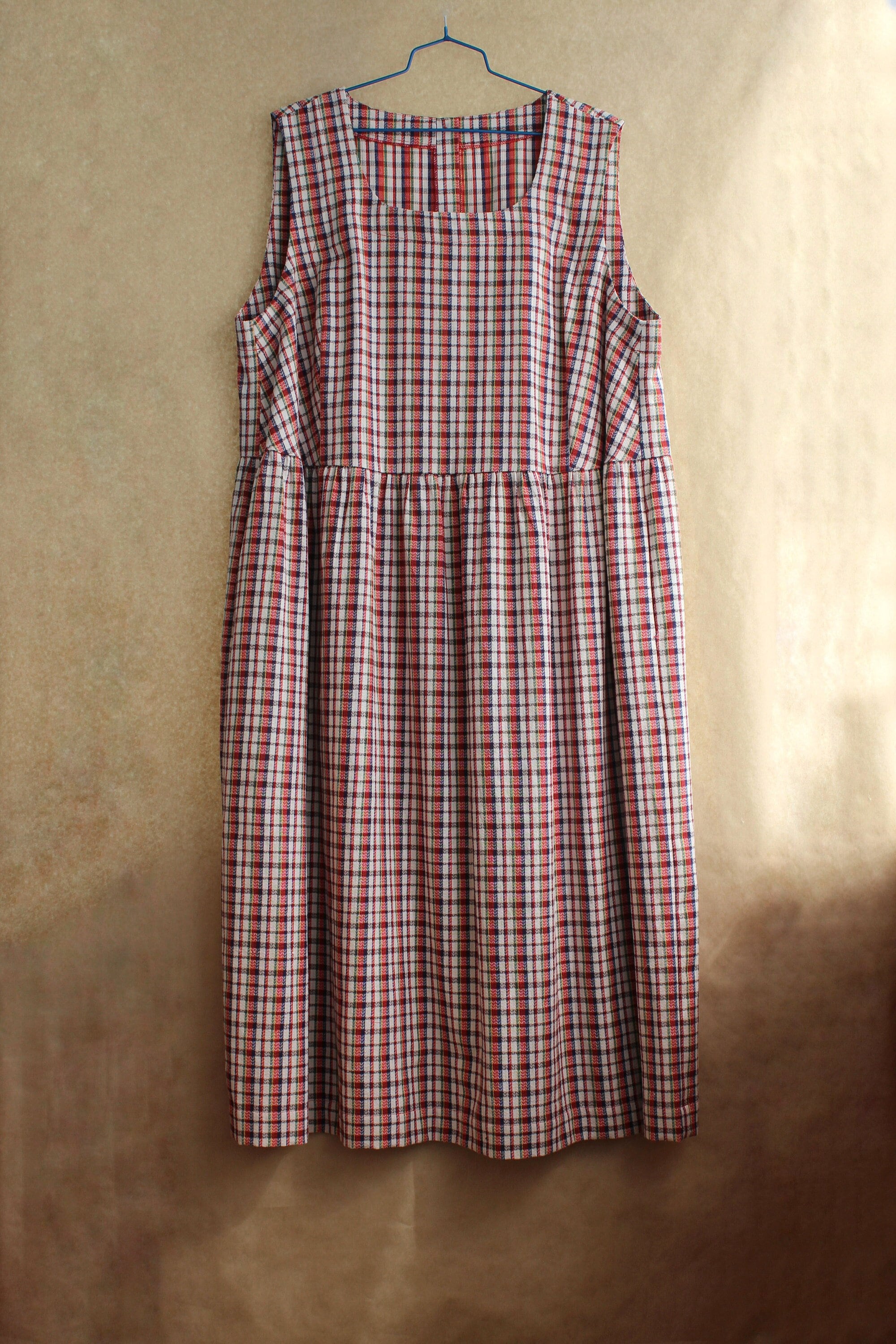 Sleeveless cotton midi dress for Plus Size L - XXL. Womens clothing boho.