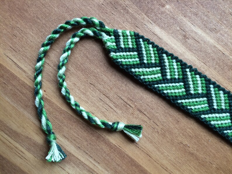 Green Braid Friendship Bracelet Etsy