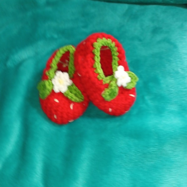 Strawberry baby shoes