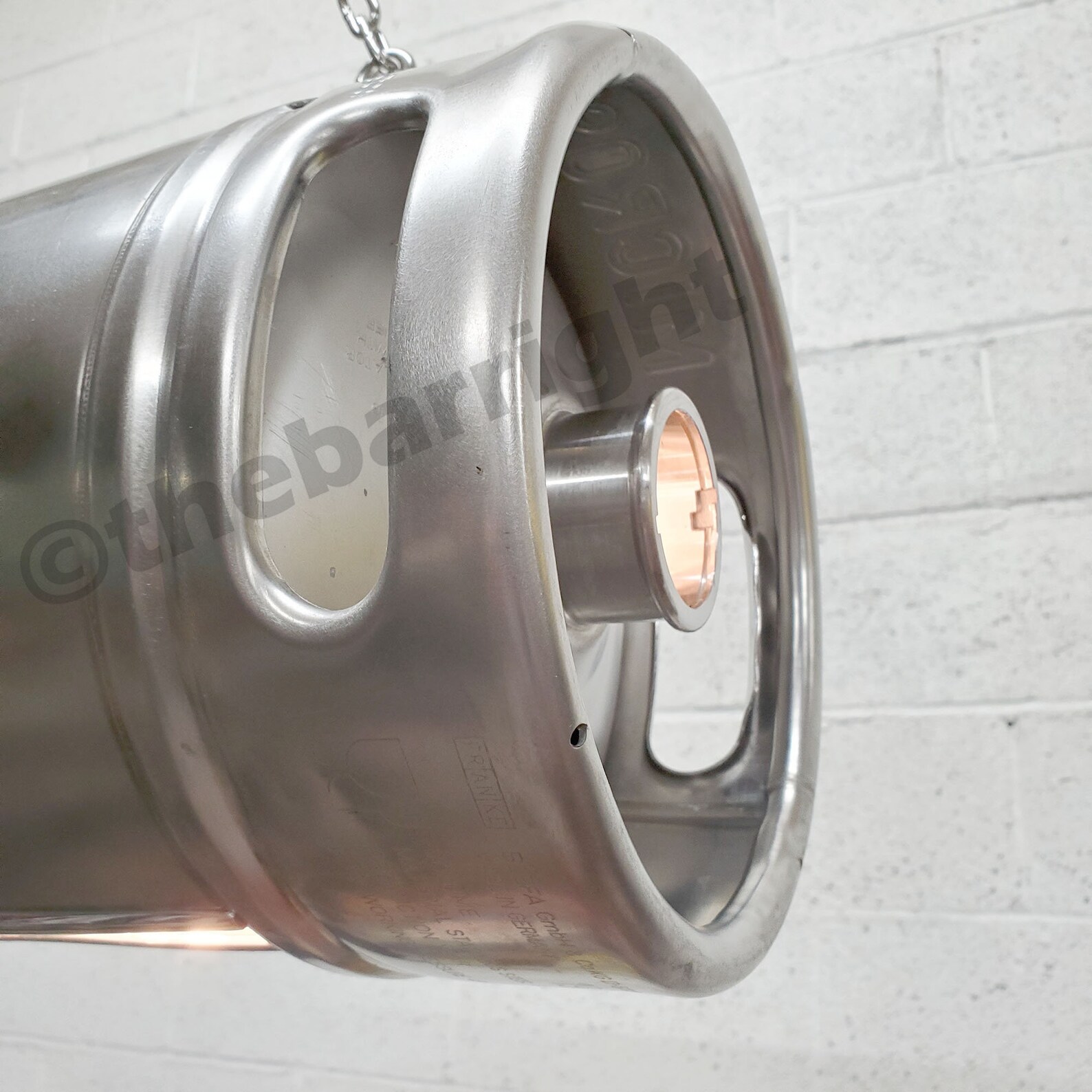 Beer Keg Light Fixture 3 Bulb Stainless Steel Barrel Accent Etsy