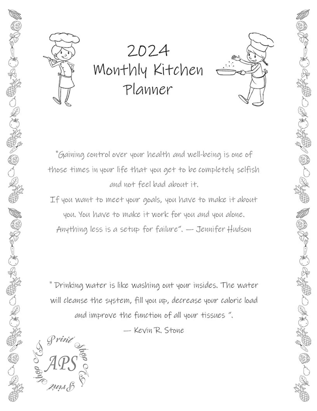 2025 2025 Calendar Kitchen Calendar Kitchen Planner Meal Etsy