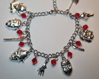 Hocus Pocus Inspired Witch Cat Halloween Movie Vintage Charm Bracelet