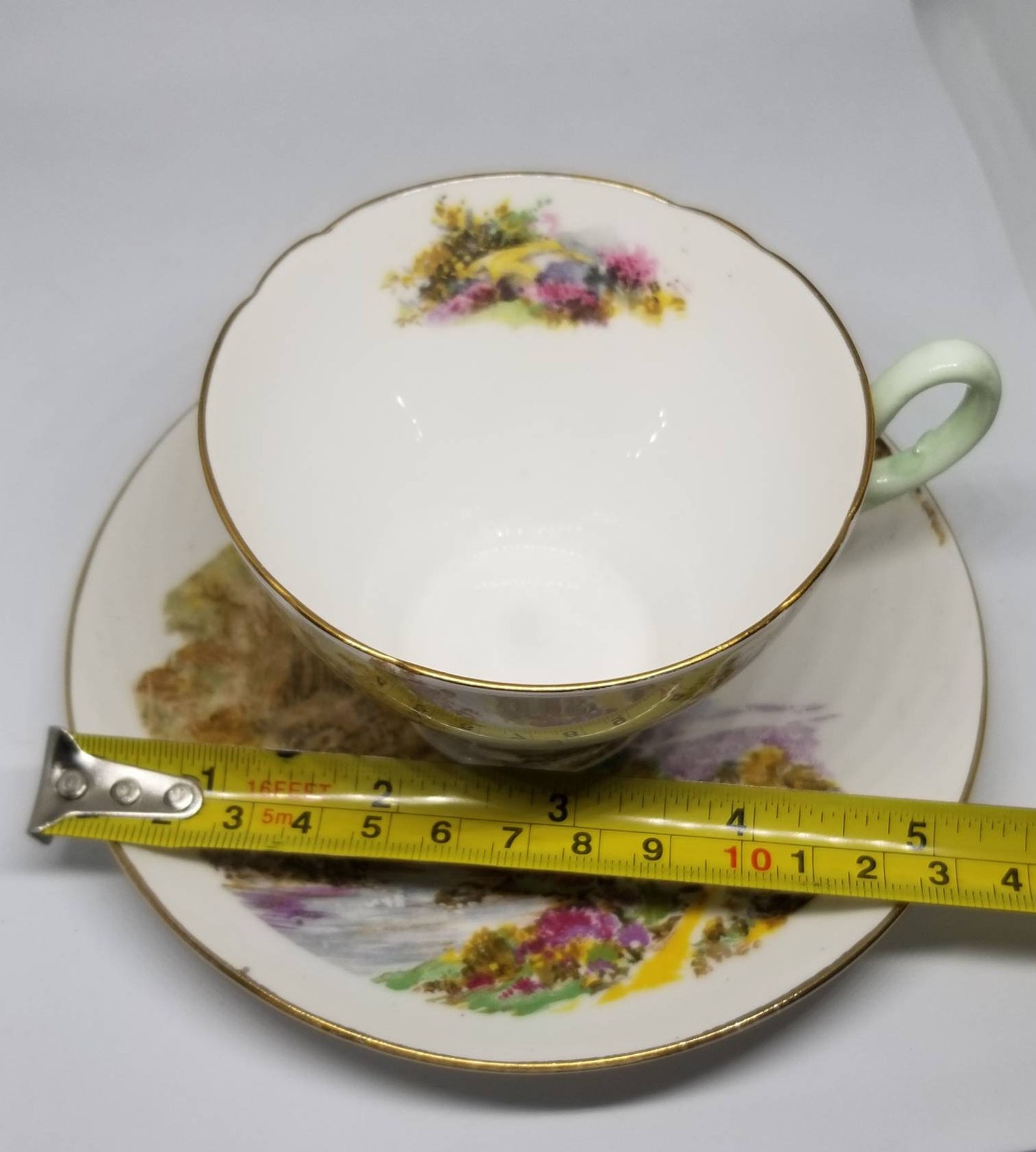Vintage Shelley England fine bone china Heather tea cup saucer Etsy