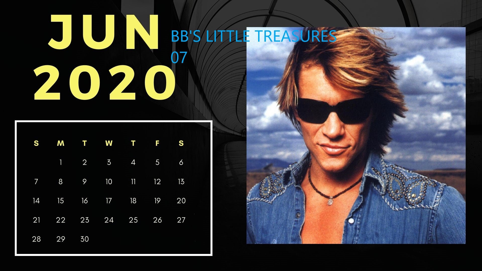 Jon Bon Jovi digital printable 12 month 2020 photo calendar Etsy