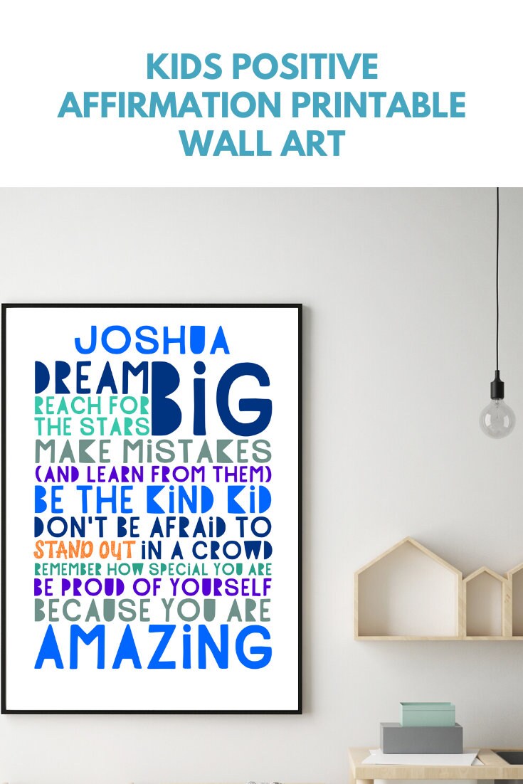 printable dream big personalized poster custom boys wall
