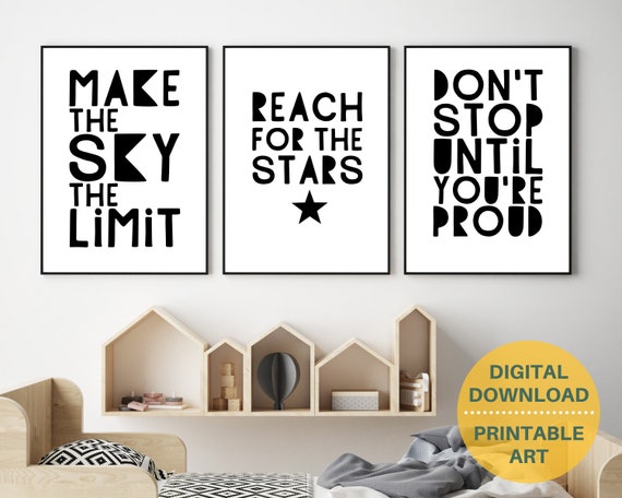 Printable Teen Boy Wall Art Boys Encouragement Art Teen Room Etsy